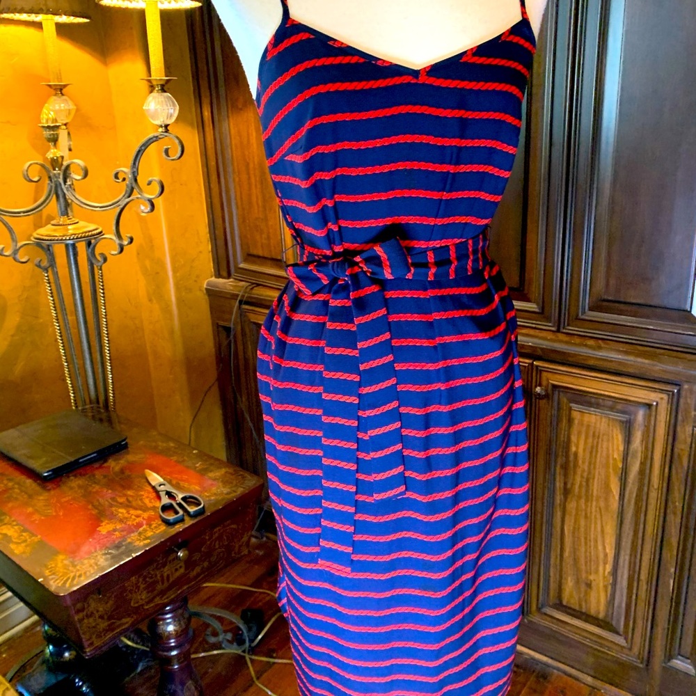 Ann Taylor Petite Striped nautical inspired dress